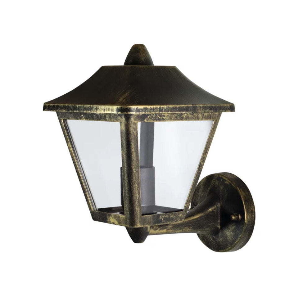 Ledvance Væglampe 23cm. E27 Sort/Guld Alu IP44