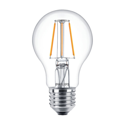 Philips LED Standardpære 4,3W(40W) 827 470lm. Klar E27 2-Pak