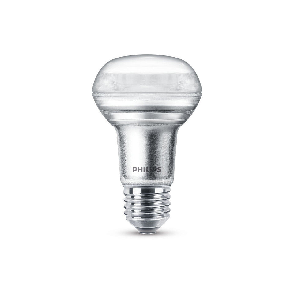 Philips LED Reflektorpære R63 4,5W(60W) 827 410lm. 36° Dim Sølv E27