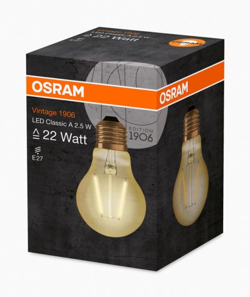 Osram LED Standardpære 2,5W(22W) 825 220lm Gold E27