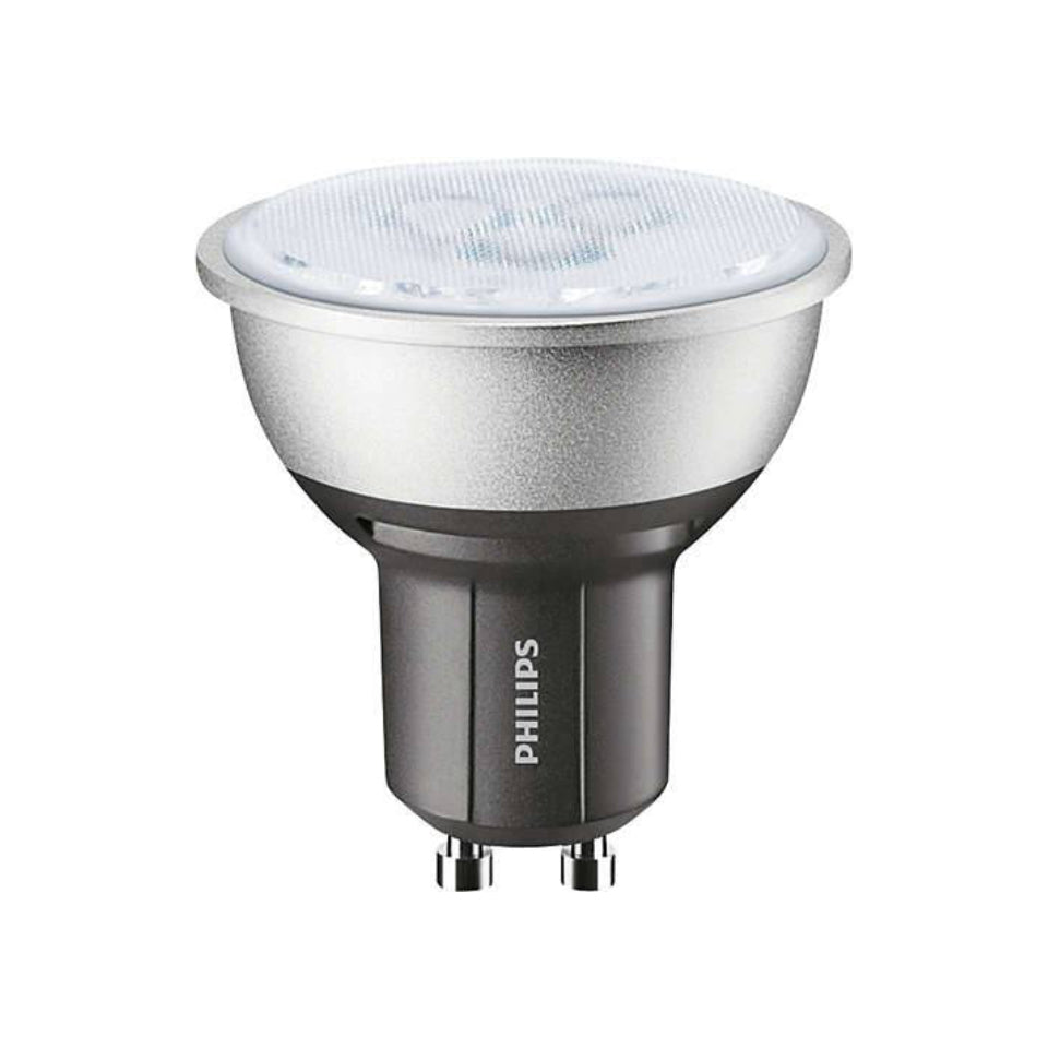 Philips LED GU10 3,5W(35W) 840 310lm 40° Dim Sort/Sølv