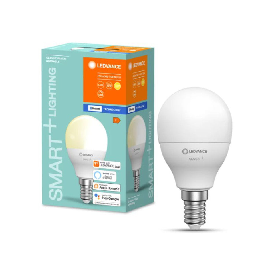 Ledvance Smart+ LED Kronepære 4,9W 827 Dim Bluetooth E14
