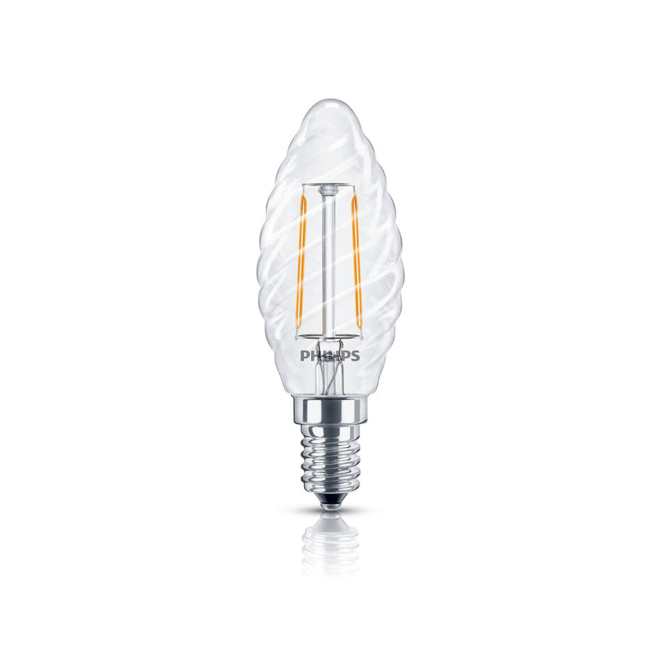 Philips LED Kertepære 2,3W(25W) 827 250lm Klar/Snoet E14