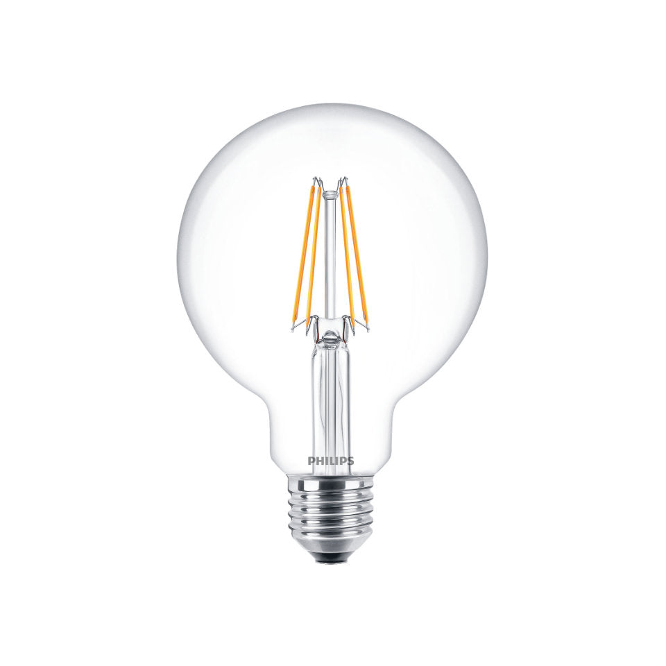 Philips LED Globepære 6W(60W) 827 806lm Klar Ø95 E27