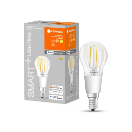 Ledvance Smart+ LED Kronepære 4W 827 470lm Dim WiFi E14