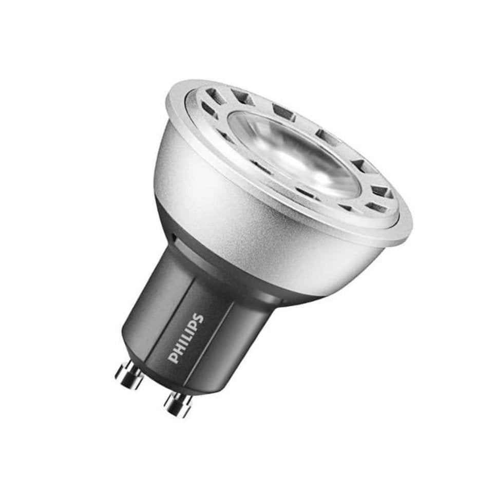 Philips LED GU10 4W(35W) 840 280lm 25° Dim Sort/Sølv
