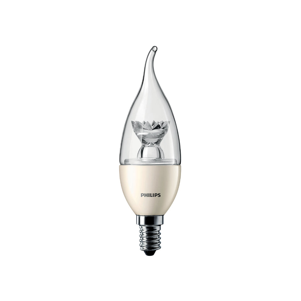 Philips LED Kertepære 3,5W(25W) 827 250lm Dim Klar Vindstød E14