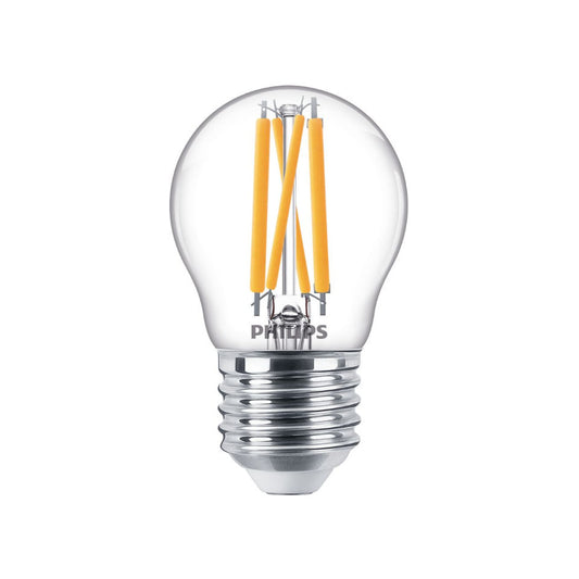 Philips LED Kronepære 4,5W(40W) 922-927 470lm. WarmGlow Klar E27