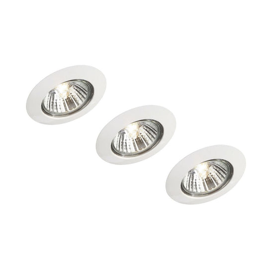 Massive Downlight Ø8cm. Hvid 3-Pak