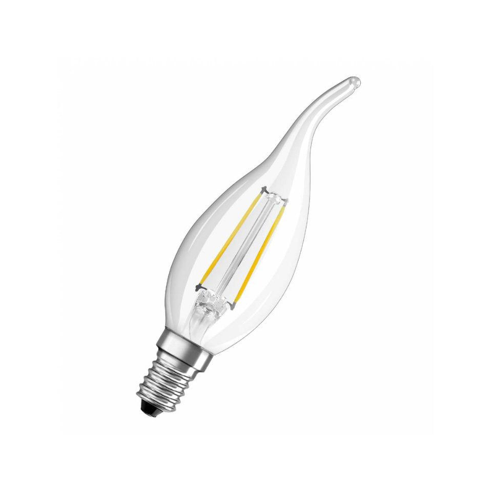 Osram LED Kertepære 2W(23W) 827 230lm Klar Vind E14
