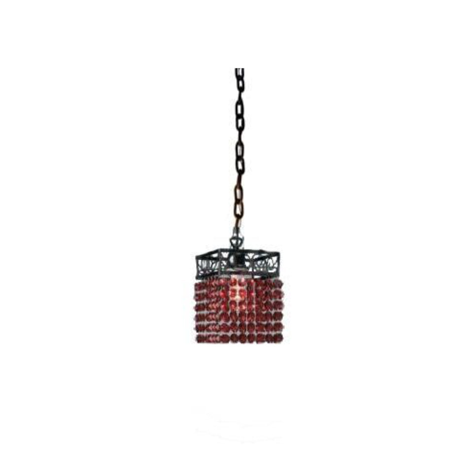 Massive Loftlampe 15cm. Rød/Sort