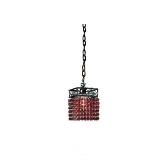 Massive Loftlampe 15cm. Rød/Sort
