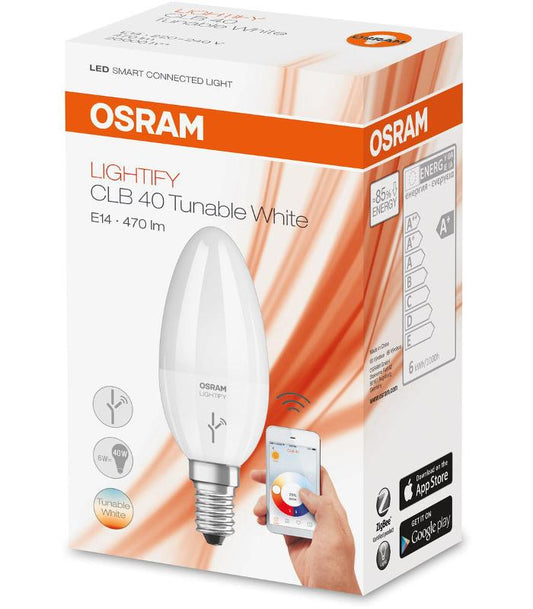 Osram Lightify LED Kertepære 6W(40W) 827-865 470lm Dim Mat E14