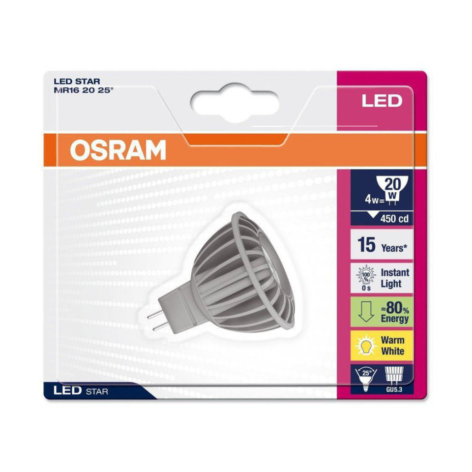 Osram LED MR16 4W(20W) 730 230lm 25° 12V Grå GU5.3