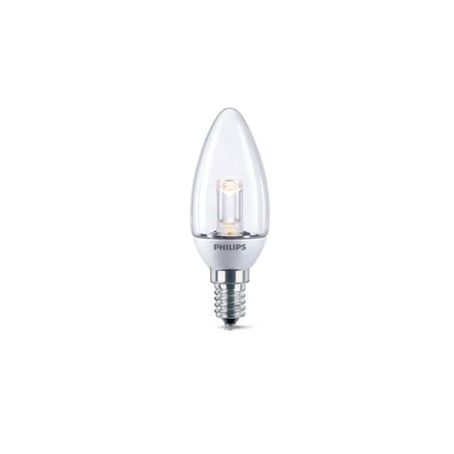 Philips LED Kertepære 3W(15W) 827 136lm Dim Klar E14