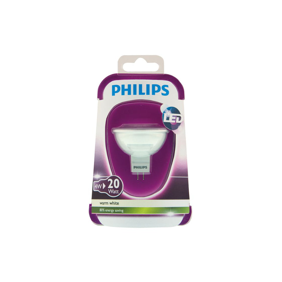 Philips LED MR16 4W(20W) 827 210lm 36° 12V Hvid GU5.3