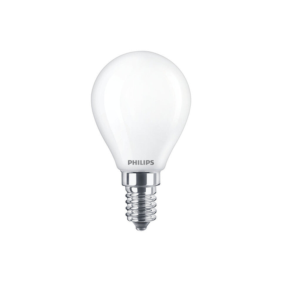 Philips LED Kronepære 4,3W(40W) 827 470lm. Opal E14 2-Pak