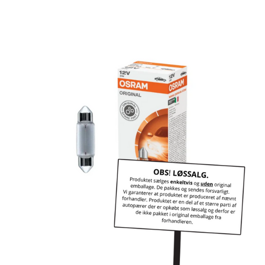 Osram Autopære Pinolpære 3W 12V 29lm SV7-8