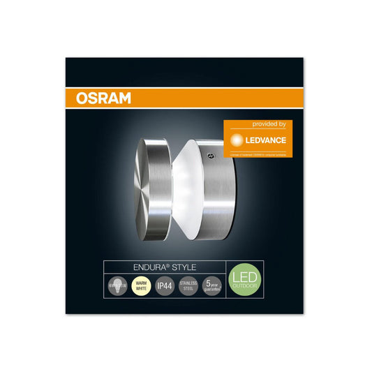Osram LED Væglampe Endura Style Cylinder 6W 830 360lm Stål IP44