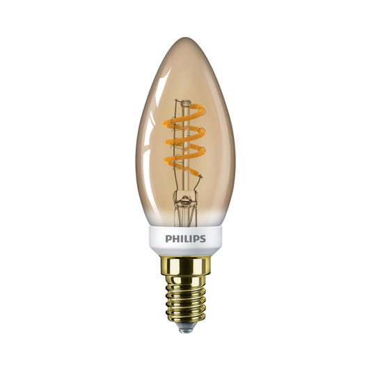 Philips LED Kertepære 3,5W(15W) 820 136lm Dim Gold E14