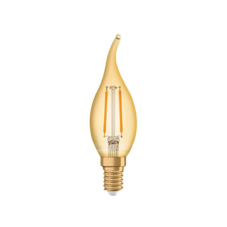 Osram LED Kertepære 1,4W(12W) 825 120lm Gold Vind E14