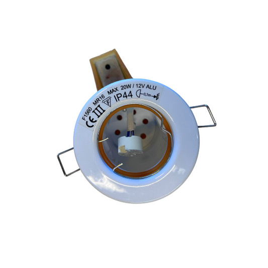 Unelco Downlight MR16 GU5.3 Ø85mm 12V m/Bagdåse Hvid