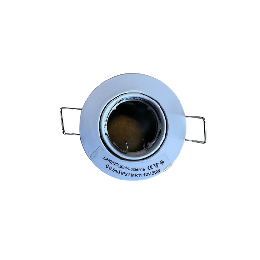 Lareno Downlight MR11 GU4 Ø35mm 12V m/Bagdåse Kipbar Hvid