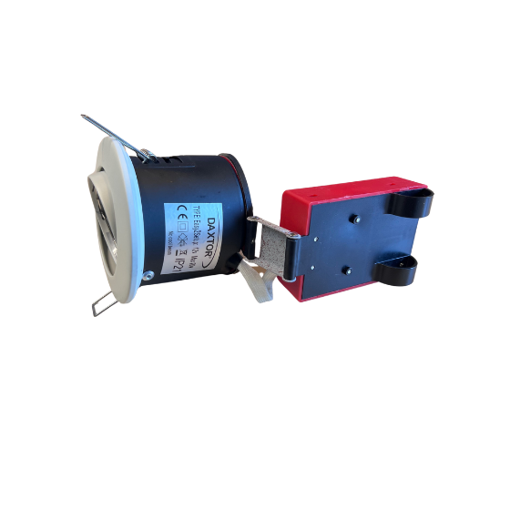 Daxtor Downlight GU5.3/MR16 Ø87mm m/Bagdåse Kipbar 12V Mat Hvid