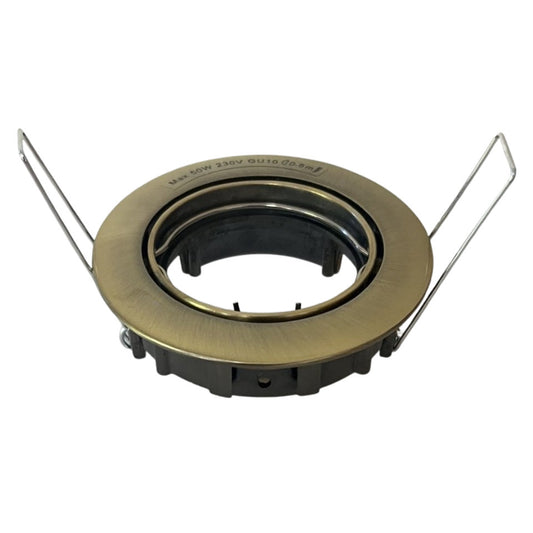 Flash Light Downlight GU10 Ø83mm 230V Kipbar Antik Messing