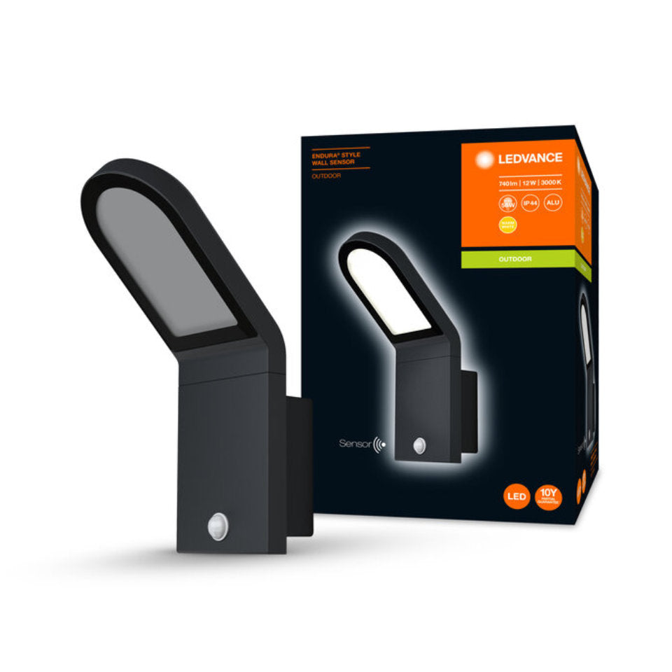 Ledvance LED Væglampe 12W 830 740lm Antracit Sensor IP44