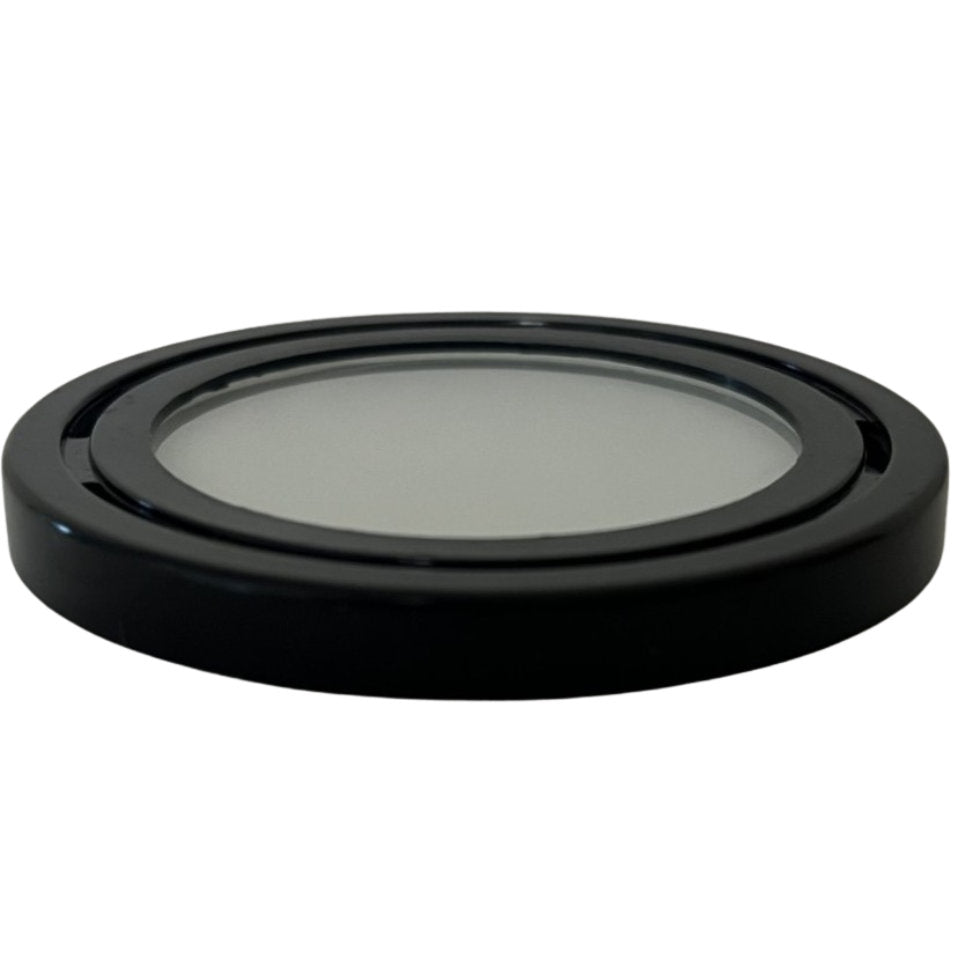 Afdækningsring til Downlight Ø66mm m/glas Sort