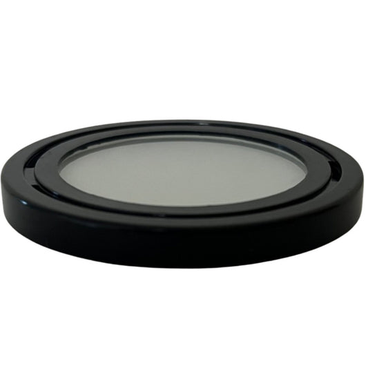Afdækningsring til Downlight Ø66mm m/glas Sort