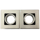 Rutec Downlight 2xMR16 GU5.3 20x10cm Kipbar 12V Børstet Aluminium