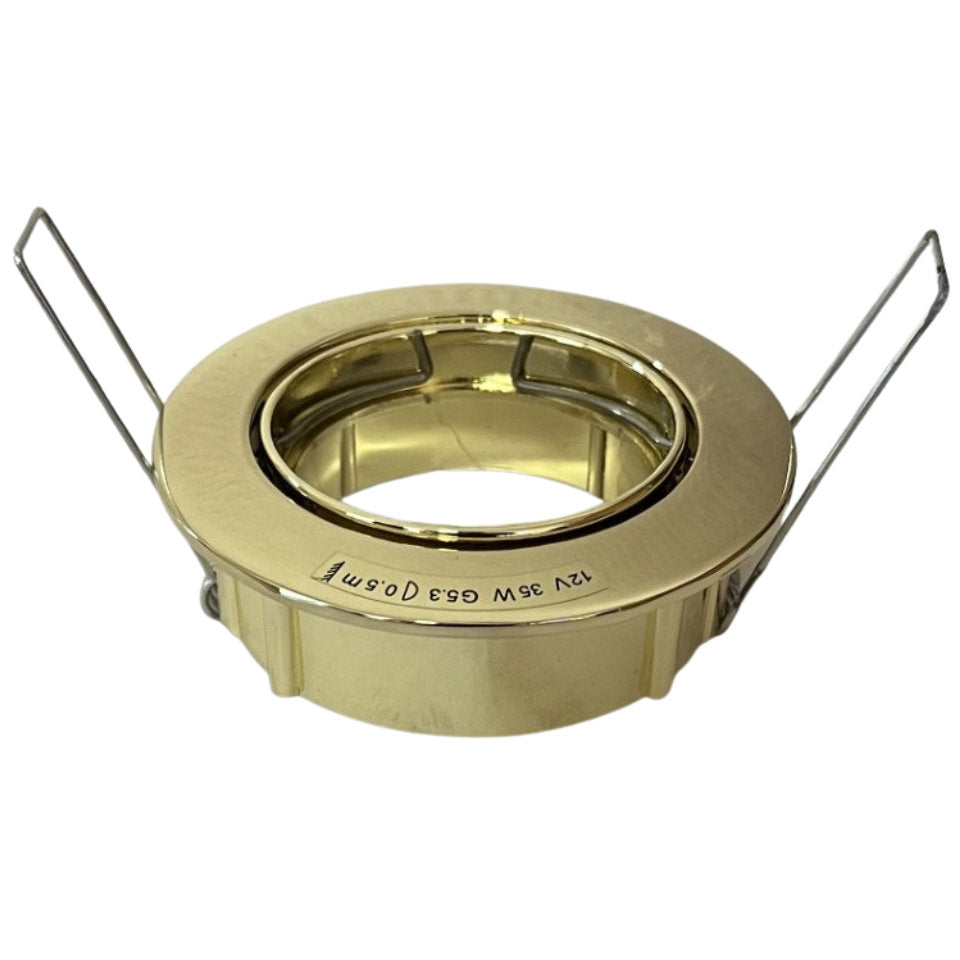Flash Light Downlight MR16 G5.3 Ø83mm Kipbar 12V Messing