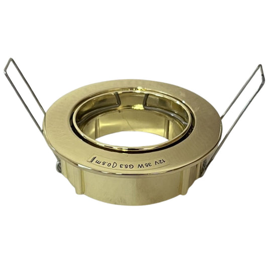 Flash Light Downlight MR16 G5.3 Ø83mm Kipbar 12V Messing