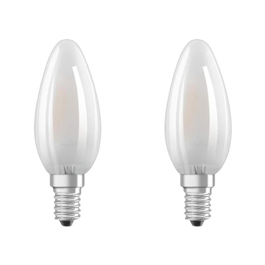 Osram LED Kertepære 4W(40W) 840 470lm Mat E14 2-Pak