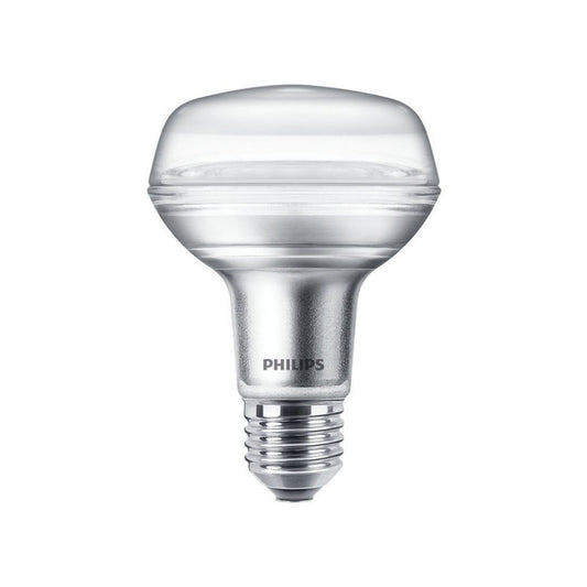 Philips LED Reflektorpære R80 8W(100W) 827 670lm 36° Sølv E27