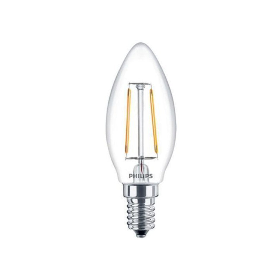 Philips LED Kertepære 4W(40W) 827 470lm Klar E14
