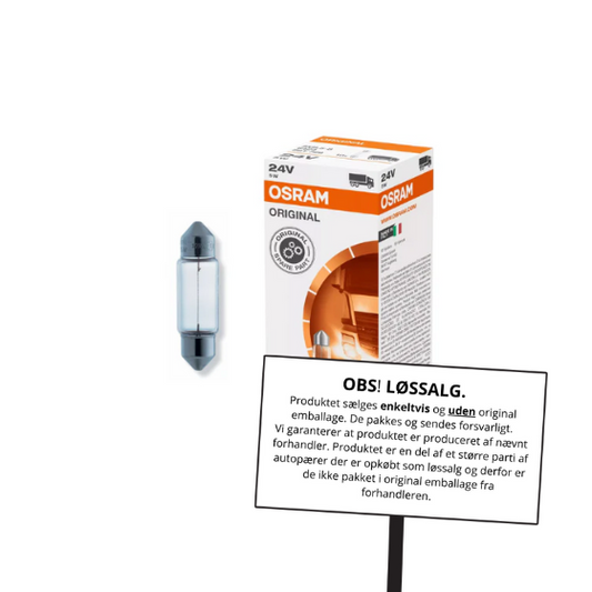 Osram Autopære Pinolpære 5W 24V 60lm SV8.5-8