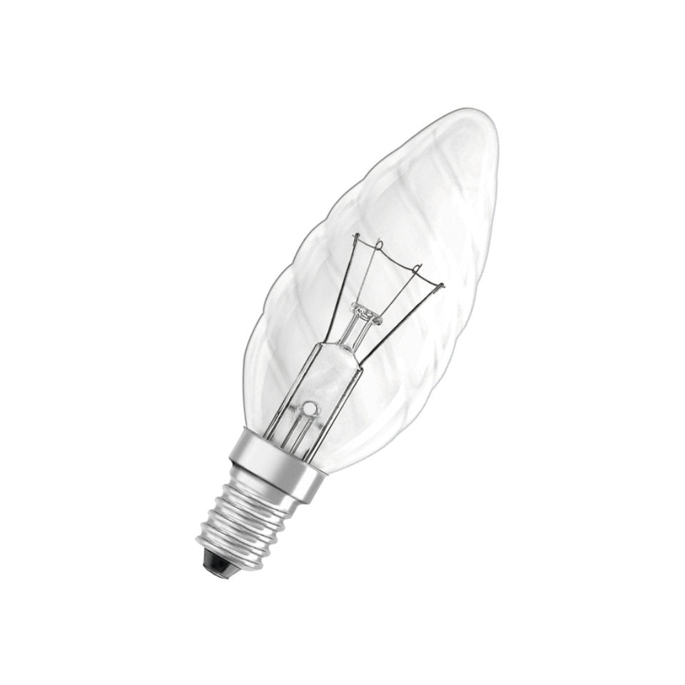 Osram Glødepære Kertepære 11W 2700K 50lm Klar Snoet E14