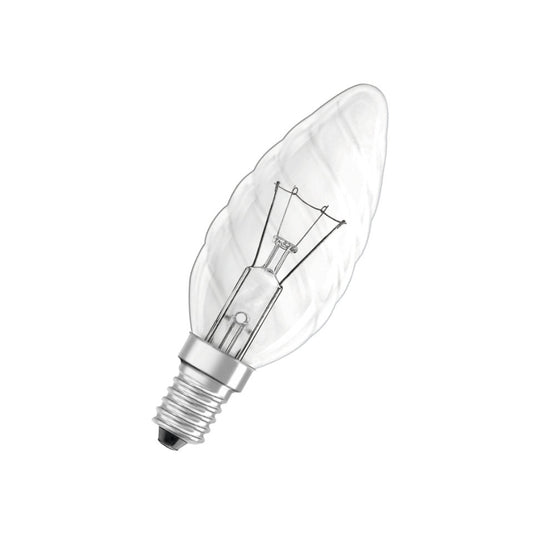 Osram Glødepære Kertepære 11W 2700K 50lm Klar Snoet E14