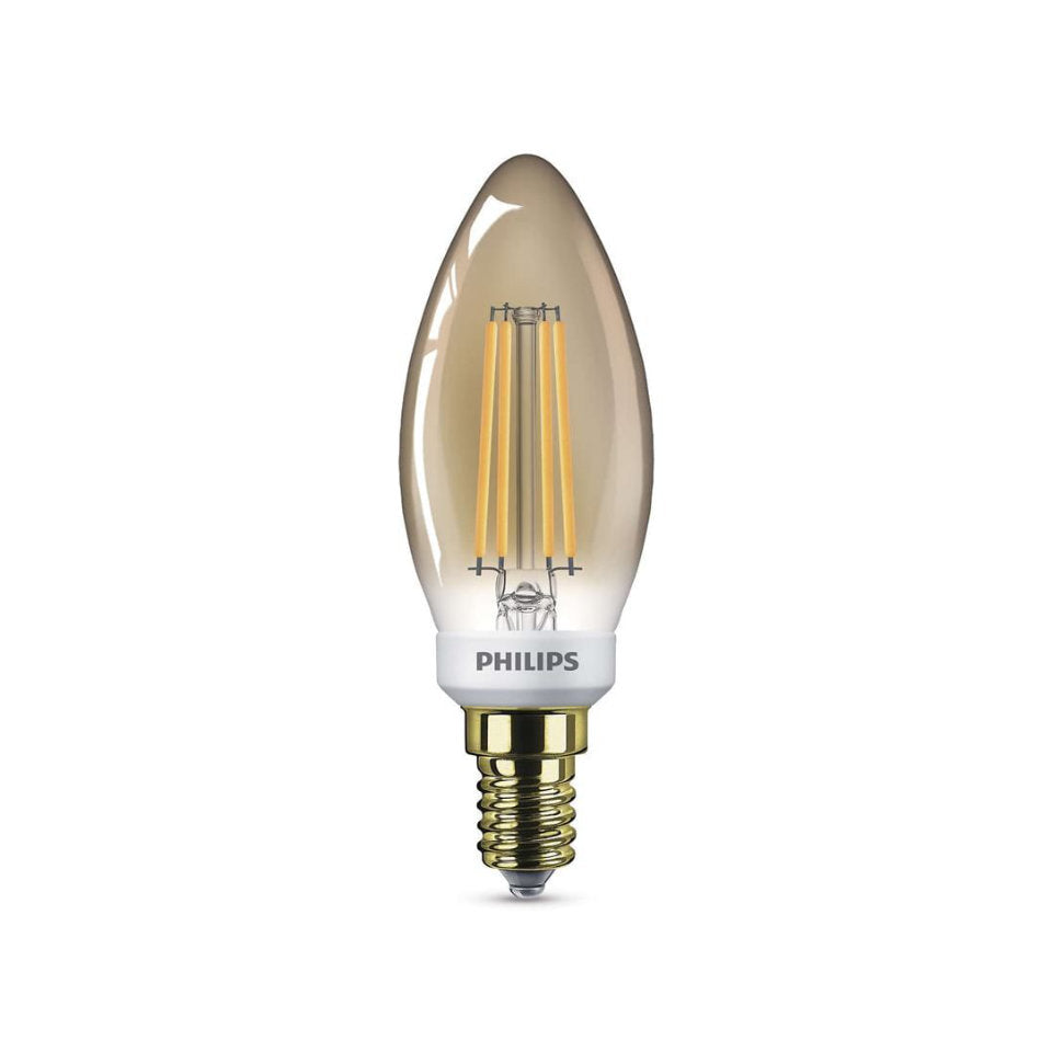 Philips LED Kertepære 5W(35W) 825 410lm Dim Gold E14