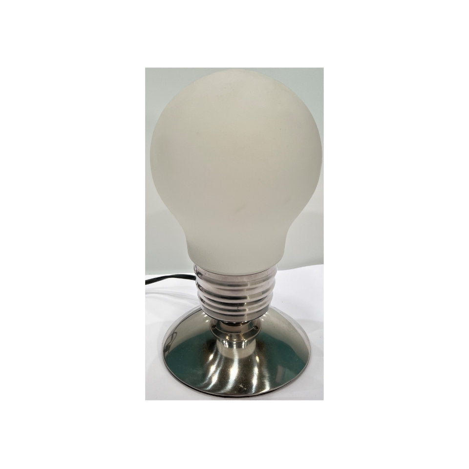 Bordlampe 25W 27,5cm Pære Hvid/Sølv