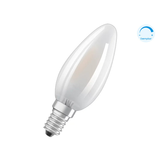 Osram LED Kertepære 4,8W(40W) 827 470lm Dim Mat E14