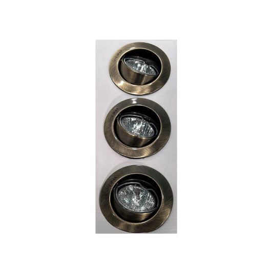 Lumiance Downlight GU10 Ø50mm 230V Antik/Bronze 3-Pak