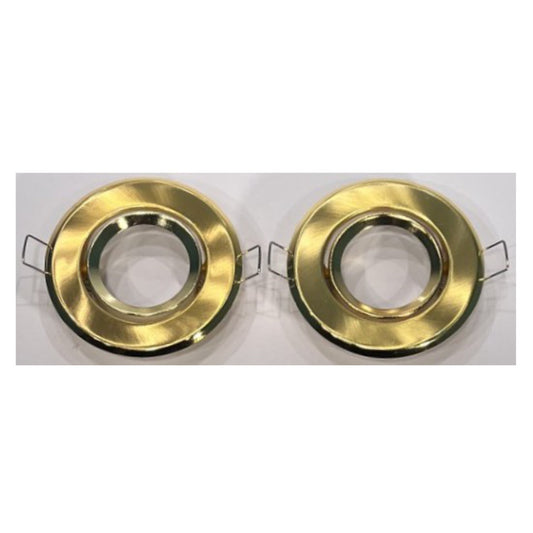 Downlight GU10/MR16 Ø85mm 230V/12V Kipbar Børstet Guld 2-Pak