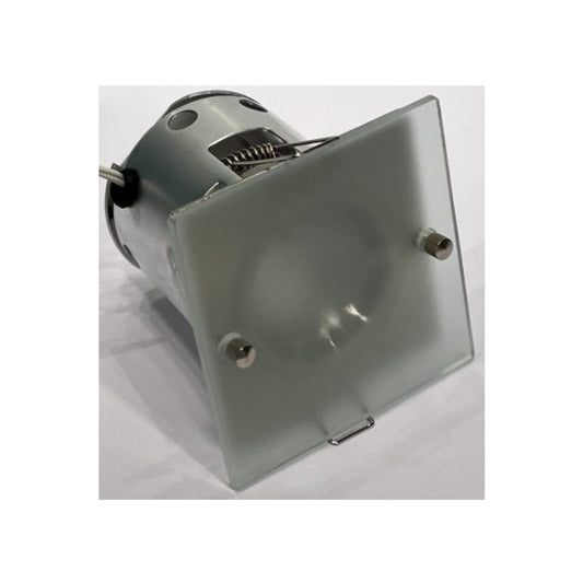 Unelco Downlight MR16 GU5.3 12V 4-Kant m/Bagdåse Børstet Stål Glas
