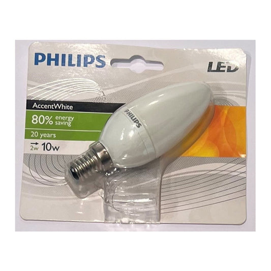 Philips LED Kertepære 2W(10W) 827 Mat E14