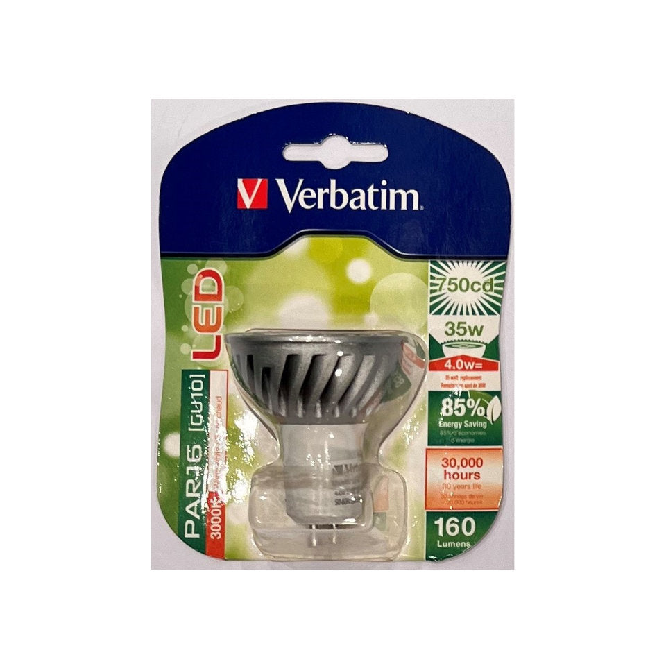 Verbatim LED GU10 4W(35W) 830 160lm 20° Grå