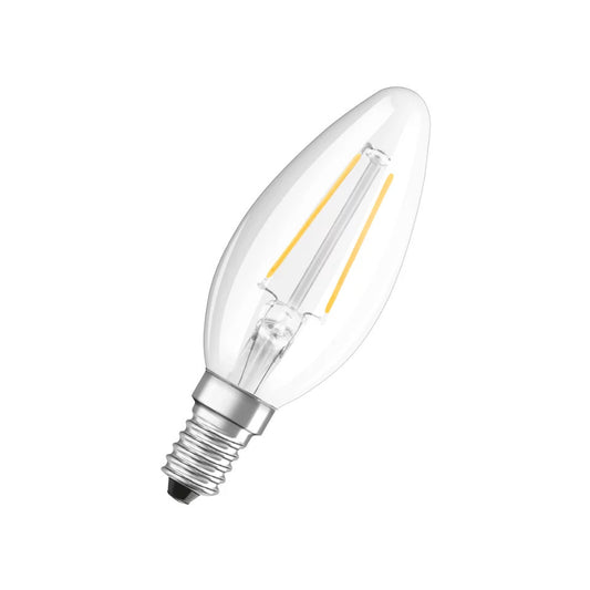 Osram LED Kertepære 2,5W(25W) 827 250lm Klar E14 2-Pak